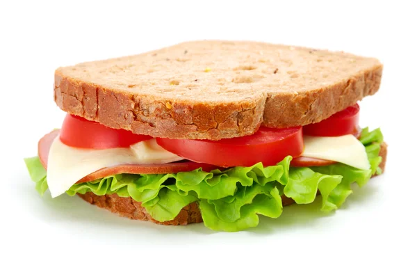 Sandwich aislado en blanco — Foto de Stock