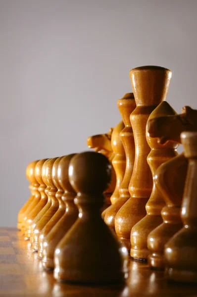 Šachy řádek — Stock fotografie
