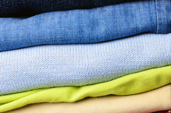 Stack of men's clothing — Stock Photo, Image