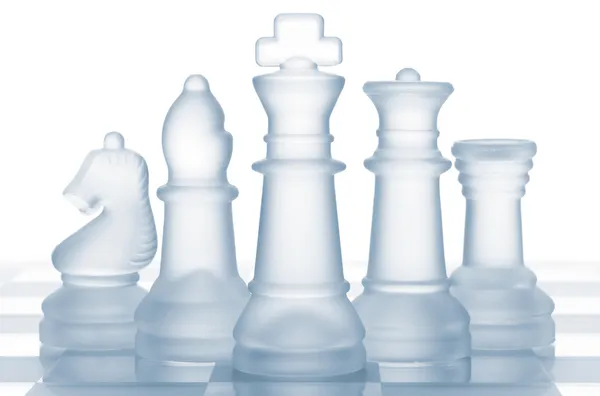 Genomskinligt glas schack — Stockfoto