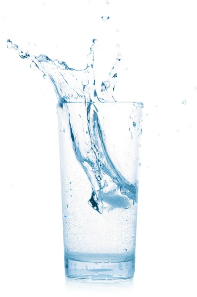 水のガラスのスプラッシュ ストック写真