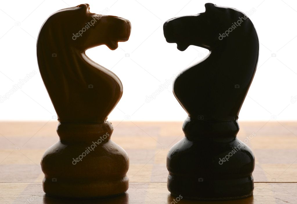 Chess knights. The concept of confrontation