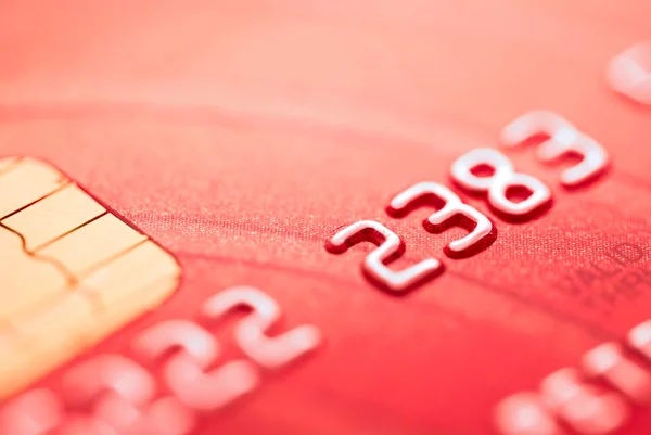 Tarjeta de crédito roja — Foto de Stock