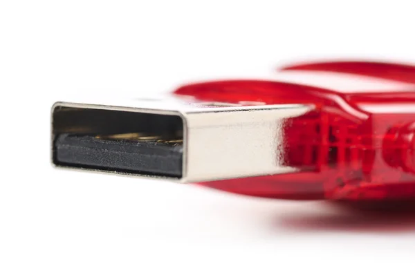 Червоний USB флеш-накопичувач — стокове фото