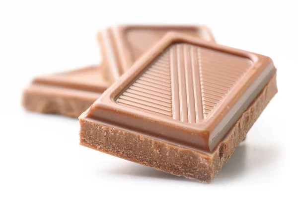 Čokoládové tyčinky izolované na bílé — Stock fotografie