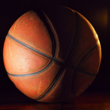 Basketball ball in dark clipart