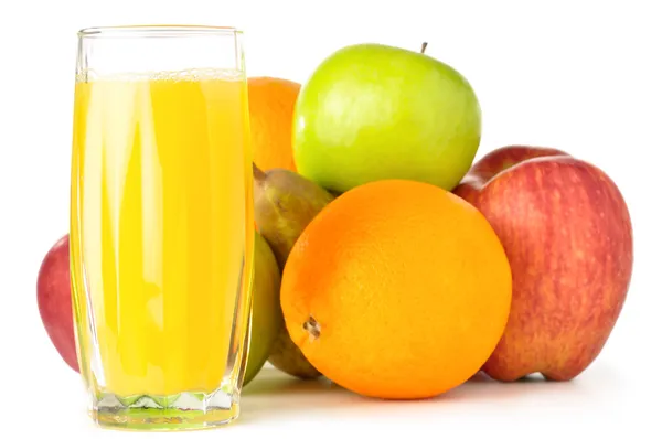 Fruits with juice — Stock Photo, Image
