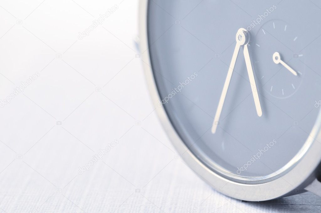 Stylish wrist watch closeup
