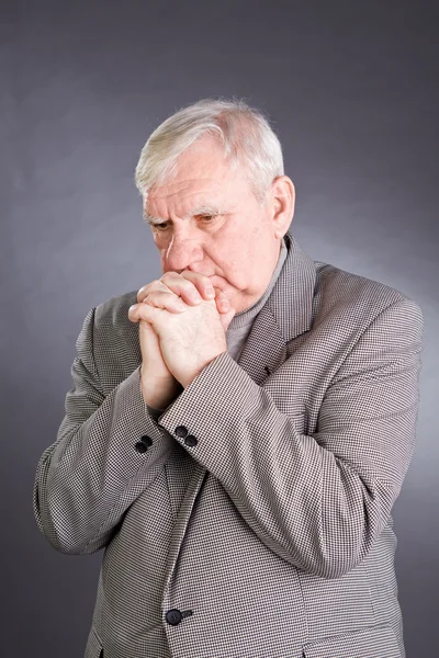 Συναισθηματική ηλικιωμένους άνδρες πορτρέτο — Φωτογραφία Αρχείου