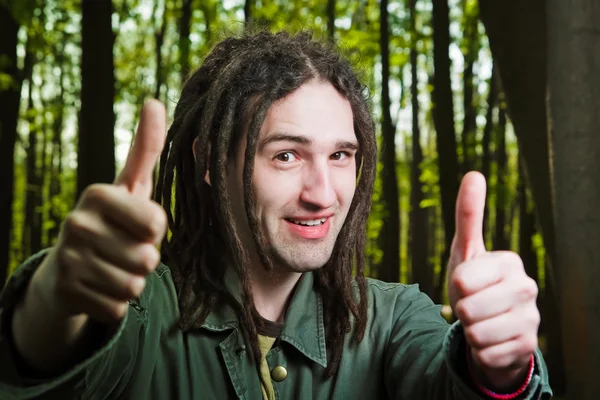 Young man with dreadlock hair. — Stock Photo, Image