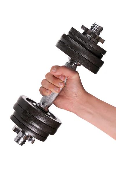 Dumbbell in hand. — Stock Photo, Image