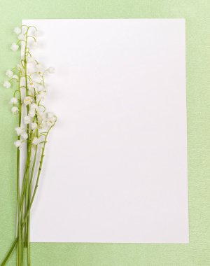 Card and lily of the valley clipart