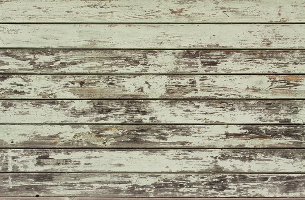 Geschälte grün bemalte Holzwand — Stockfoto