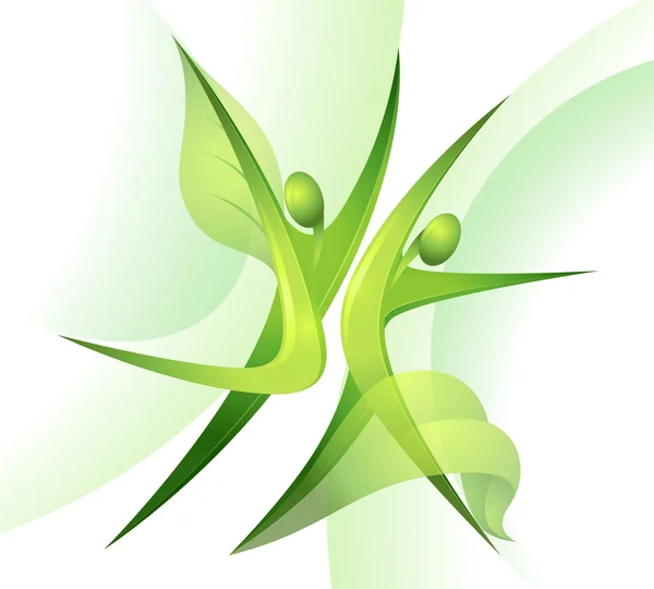 Zelený tanečnice — Stockový vektor