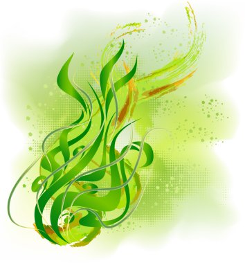 Green abstract plant background clipart