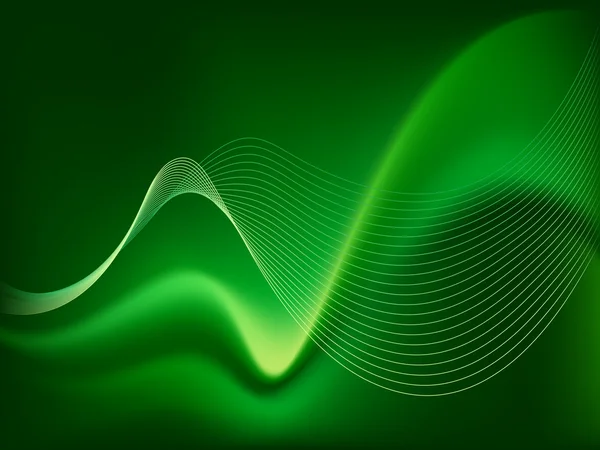 Abstract green wave — Stock Vector