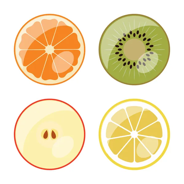 Φρούτα - διάνυσμα εικόνες web (κουμπιά) — Διανυσματικό Αρχείο