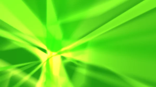 Grüne Strahlen - abstrakter Hintergrund — Stockfoto