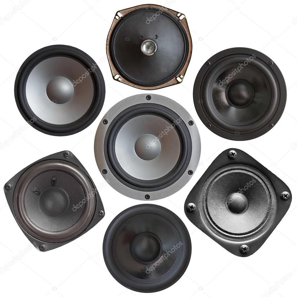 Set of sound speakers