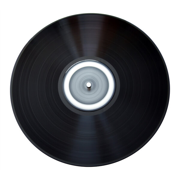 Old vinyl record isolated