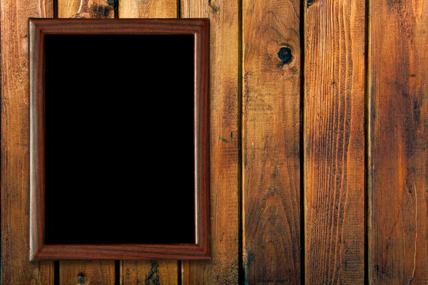 Vintage frame on wooden wall — Stock Photo, Image