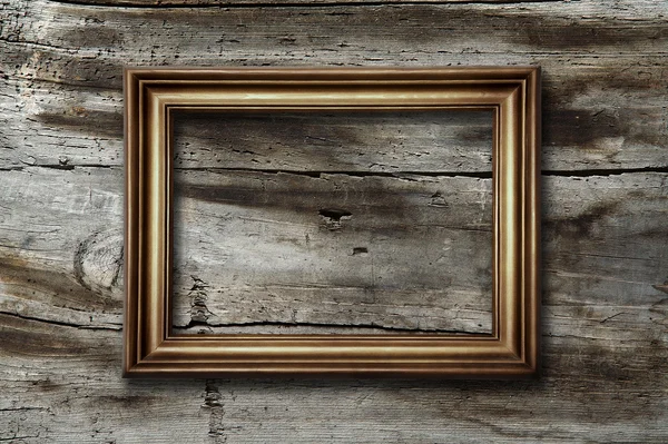 Rám na dřevěné pozadí — Stock fotografie