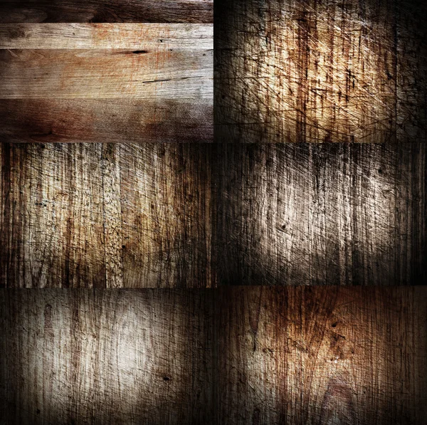 Sada dřevěných textur — Stock fotografie