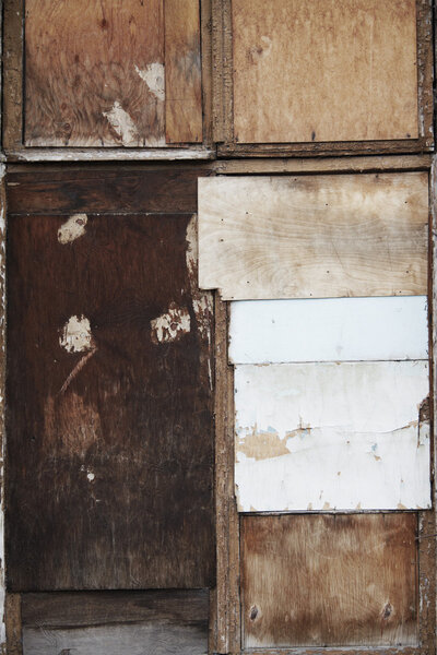 Boarded Up Window, Wooden Background