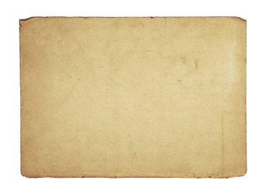kırpma yolu olan beyaz arkaplanda izole edilmiş eski kağıt