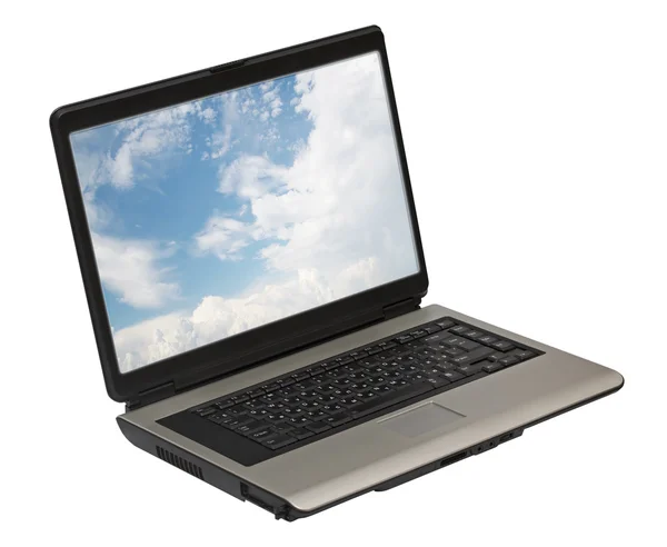 Laptop on white background — Stock Photo, Image