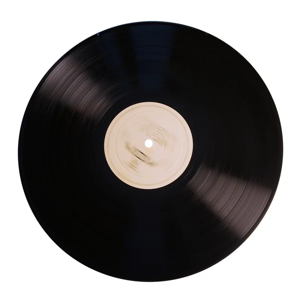 Ancien disque vinyle isolé sur fond blanc — Photo