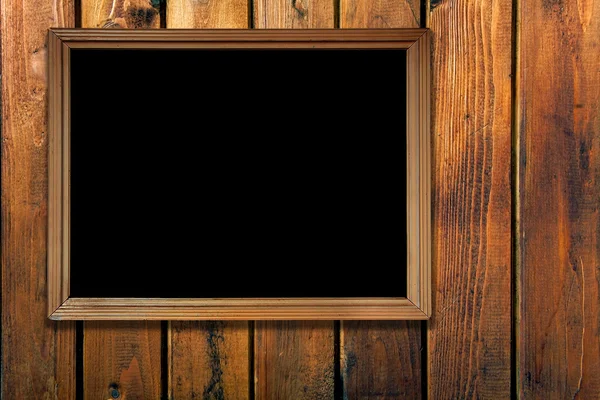 Ročník rám na dřevěné stěně obrazce — Stock fotografie