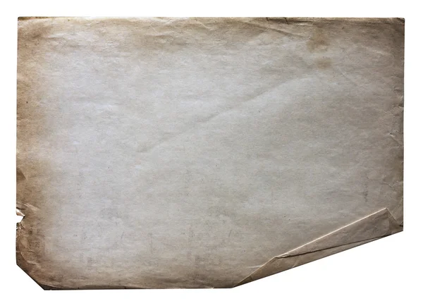 Oud papier isolatedold — Stockfoto