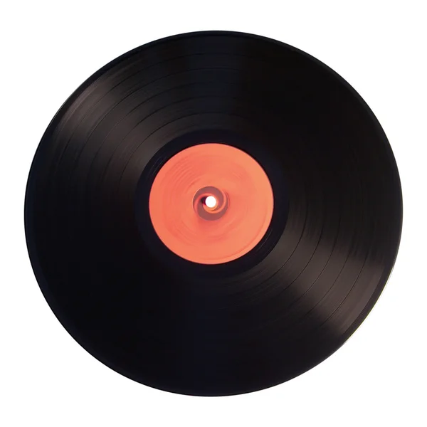 Old vinyl record isolated on white background — Stock Photo, Image