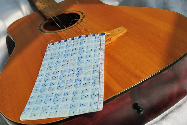 stock image Guitar with notes