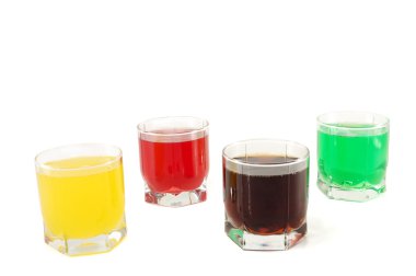 Colored soft drinks clipart