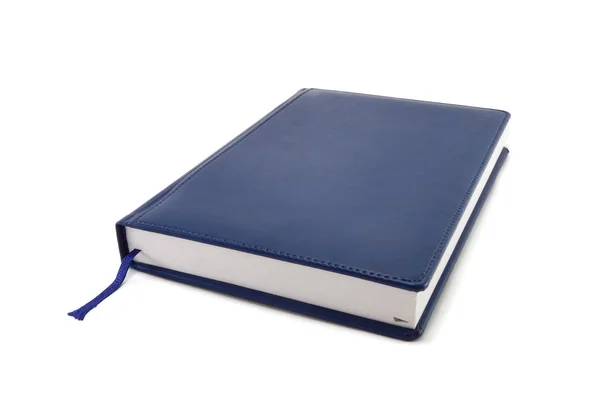 Caderno azul escuro para notas — Fotografia de Stock