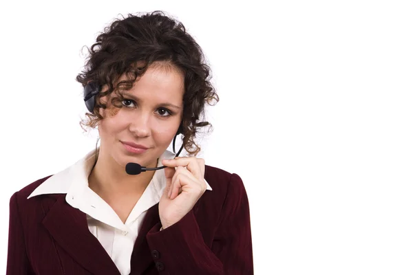 Businesswoman with headset Stock Image