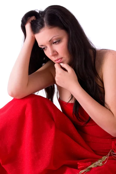 Mulher está deprimida — Fotografia de Stock
