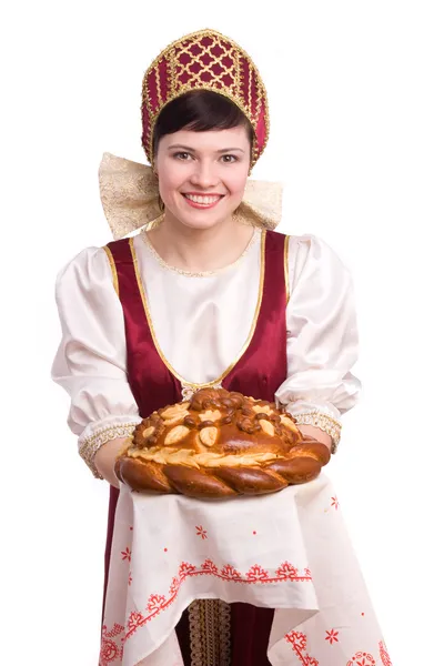 Pão e sal bem-vindos — Fotografia de Stock