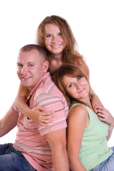 Gelukkige familie. moeder, vader en dochter — Stockfoto