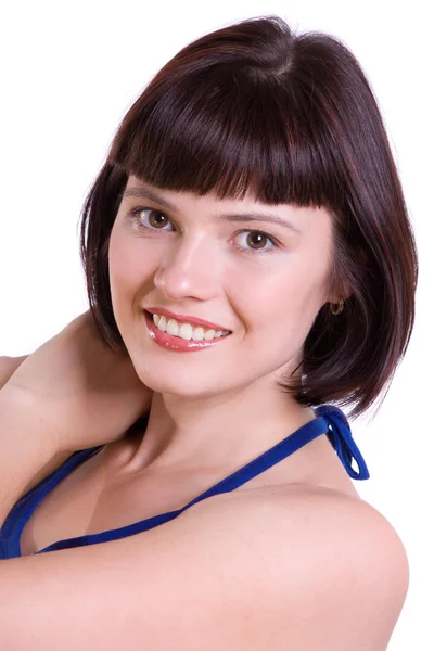 Close-up de uma jovem mulher sorrindo — Fotografia de Stock