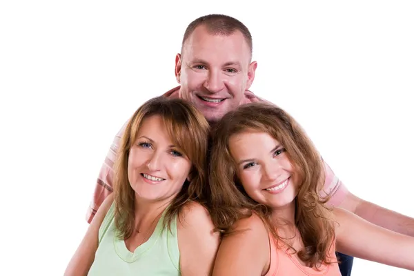 Šťastná rodina. matka, otec a dcera — Stock fotografie