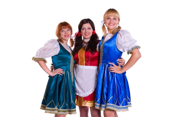 3 つのドイツ/バイエルン女性 — ストック写真