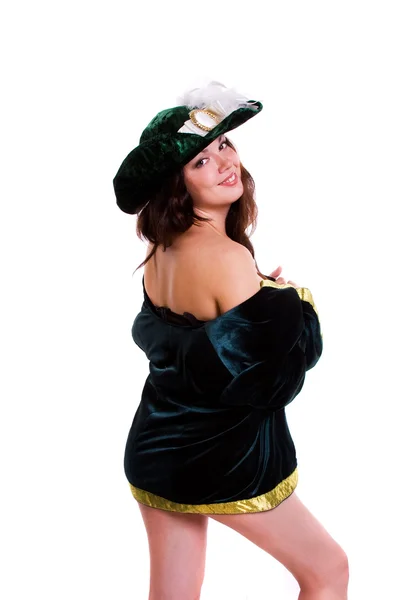 Şapkalı seksi kadın — Stok fotoğraf