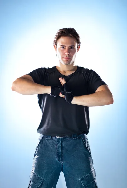 Strong man ready to fight — Stock Photo, Image