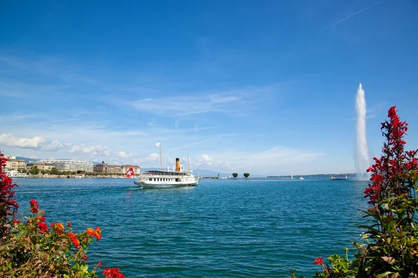 Geneva Switzerland coast — Stock Photo, Image