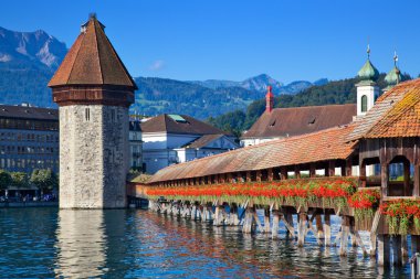 Bridge in Lucerne clipart