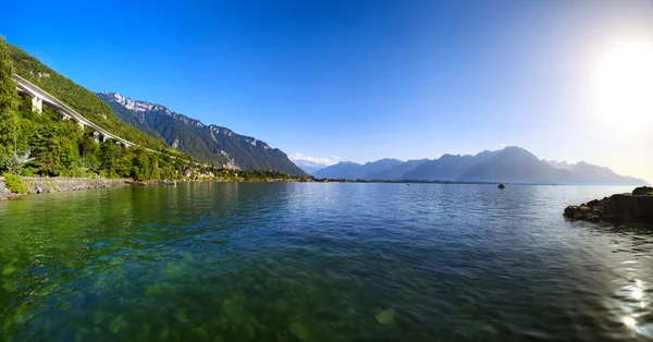 Lago de Genebra na Suíça — Fotografia de Stock