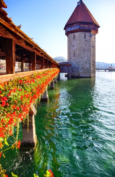 Міст в Люцерні Швейцарії — стокове фото